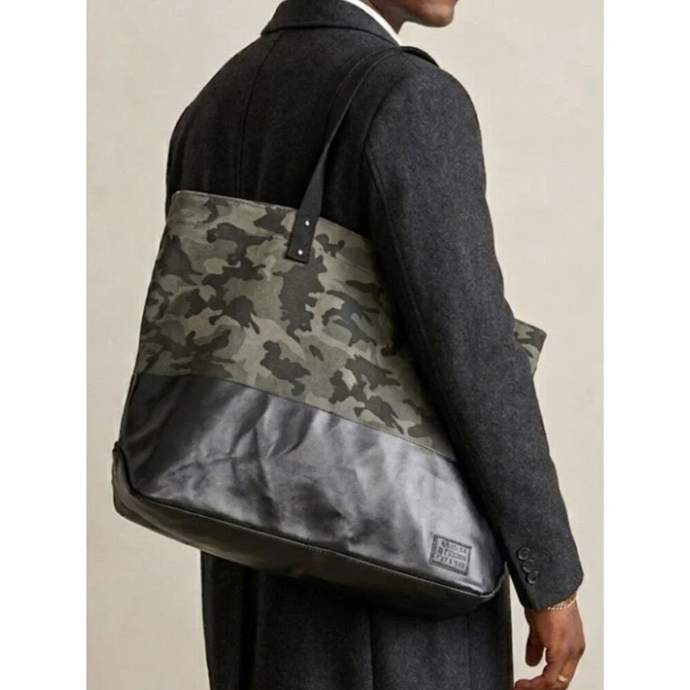 Express Camo Canvas and Vegan Leather EXP-111 NYC Tote Duffel Bag
